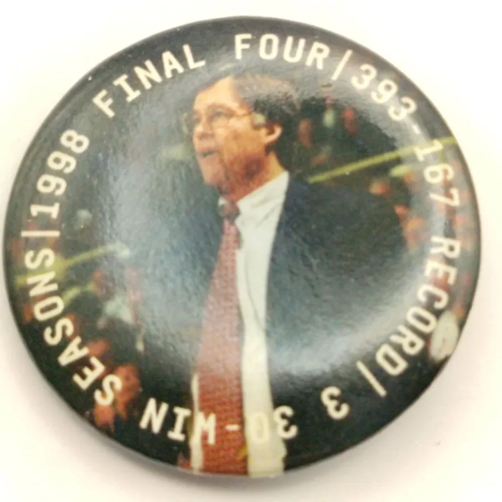 Vintage 1998 NCAA Final Four Kentucky Wildcats Tubby Smith Pinback Button